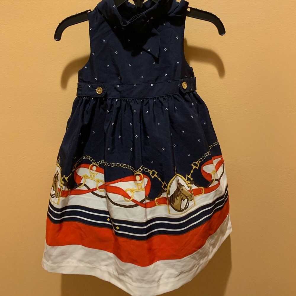 Janie and Jack equestrian dress & matching socks